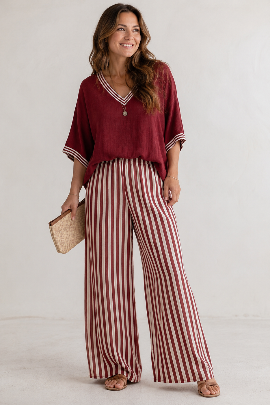 Elegant Summer Set with Stripes