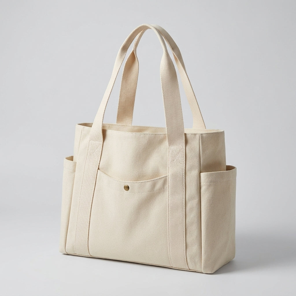 Pojemna torba canvas damska shopper na co dzień
