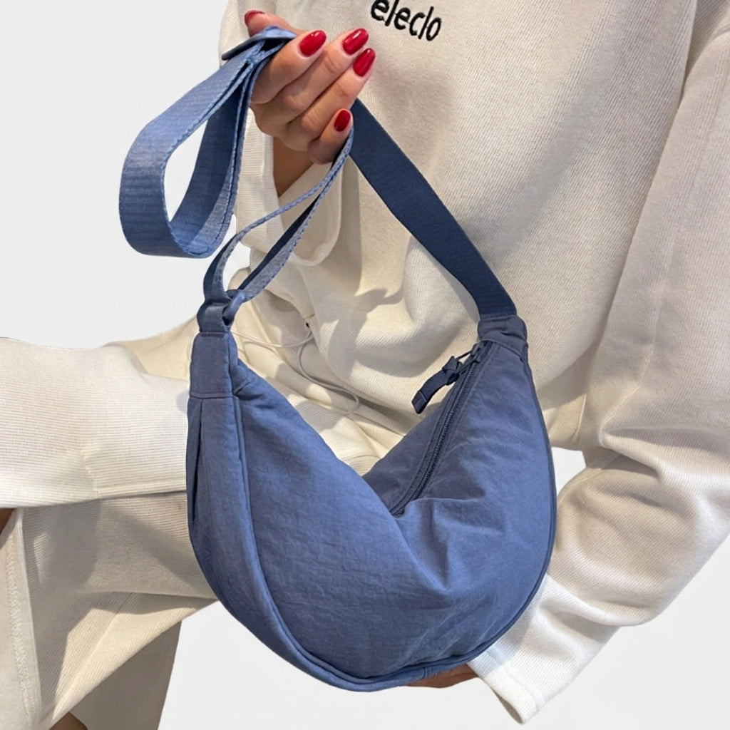 Duża Torebka Crossbody z Nylonu Damska Lekka i Pojemna