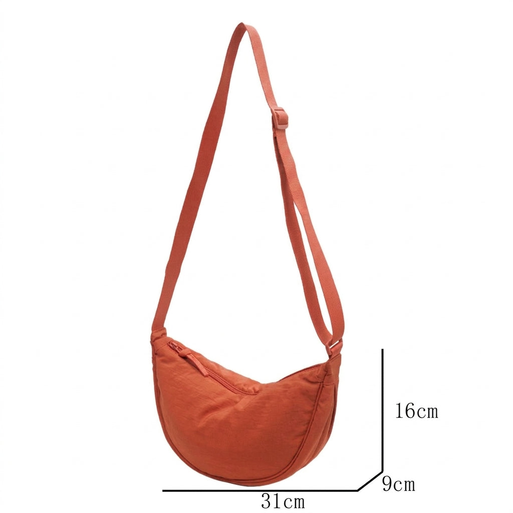 Duża Torebka Crossbody z Nylonu Damska Lekka i Pojemna