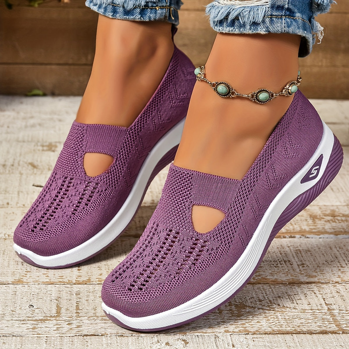Wygodne sneakersy damskie | Elastyczna tkanina | Wyjmowana wkładk
