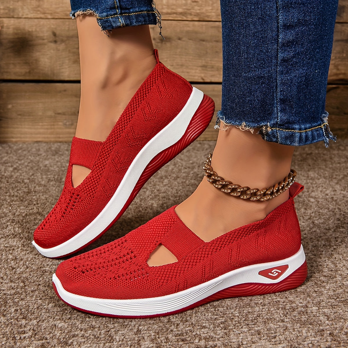 Wygodne sneakersy damskie | Elastyczna tkanina | Wyjmowana wkładk