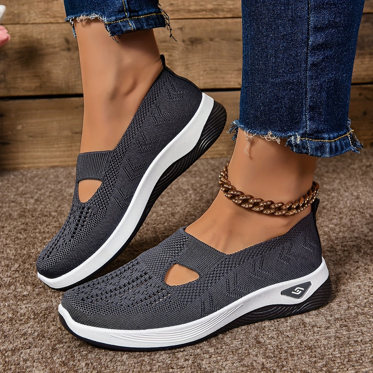 Wygodne sneakersy damskie | Elastyczna tkanina | Wyjmowana wkładk