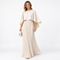 Plisowana sukienka maxi z wysokim dekoltem i narzutką – Off-White
