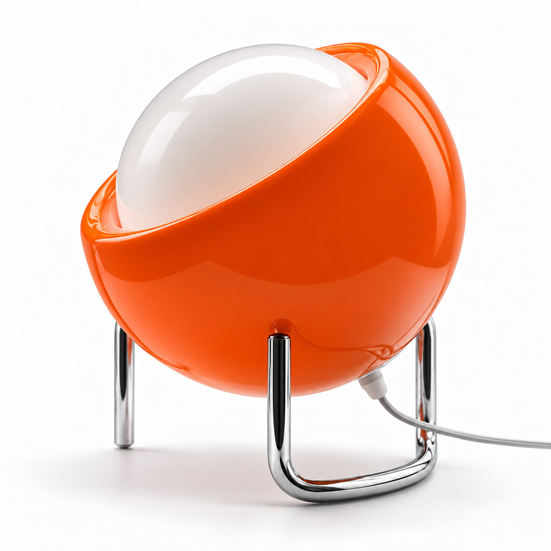 Lampa stołowa LED retro ze szklanym kloszem – dodatkowy widok